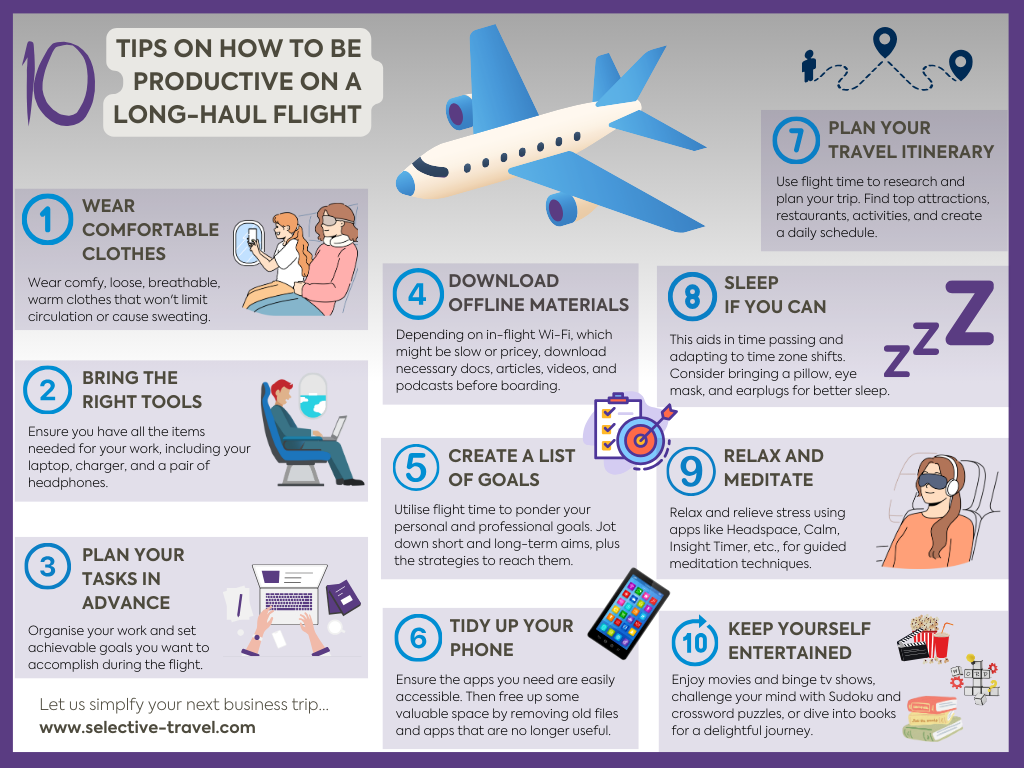 How to be Productive on a Long-Haul Flight